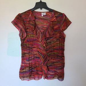 Sami & Jo - Ruffled sheer blouse